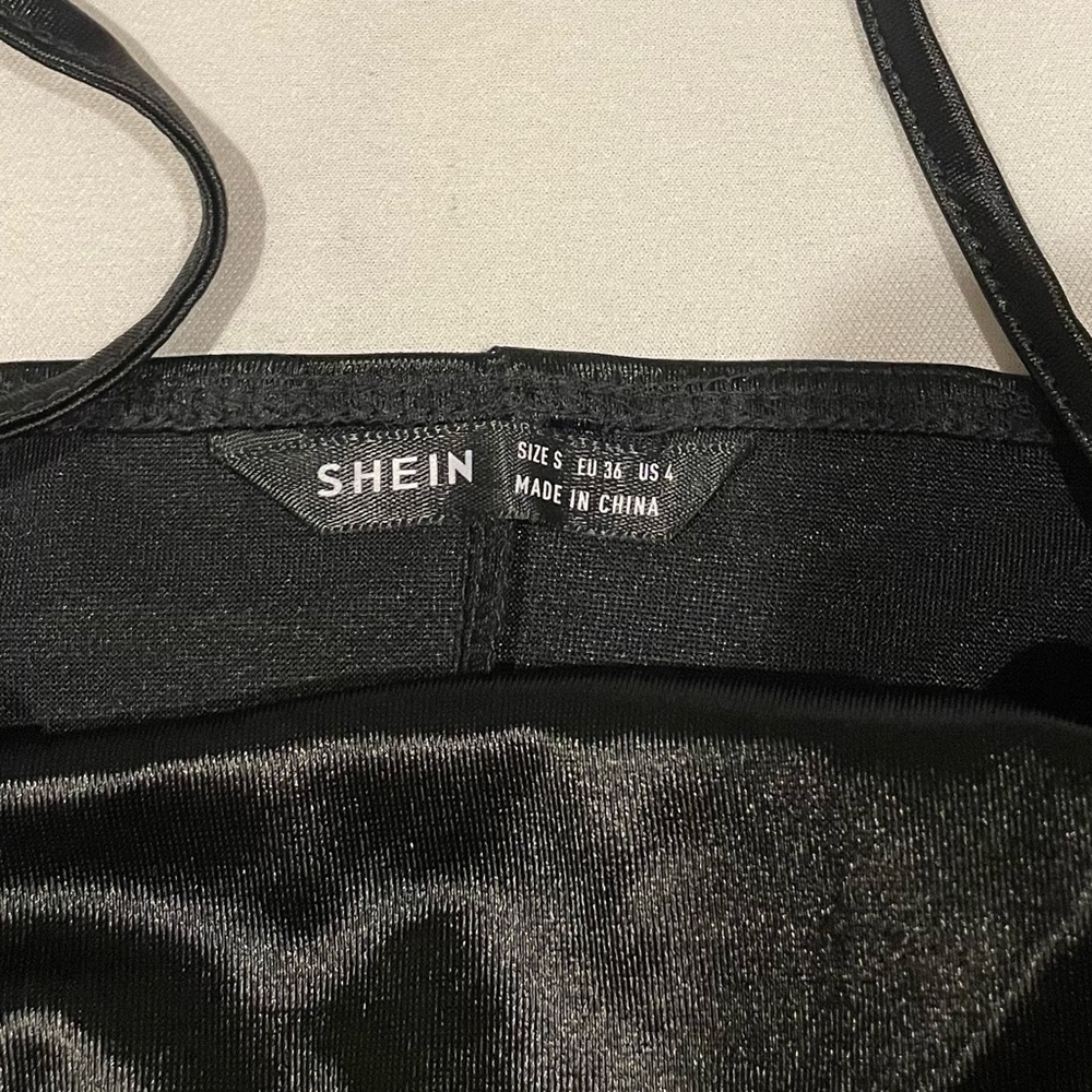 NWOT shein black silky dress - Picture 3 of 4